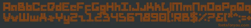 DridHerder Font – Brown Fonts on Black Background