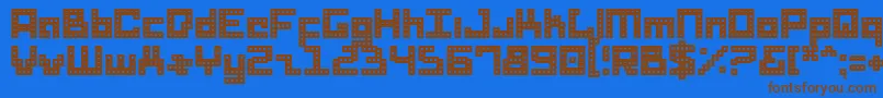 DridHerder Font – Brown Fonts on Blue Background