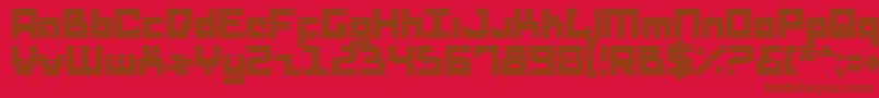 DridHerder Font – Brown Fonts on Red Background
