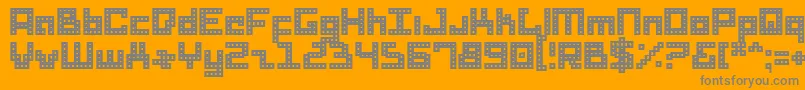 DridHerder Font – Gray Fonts on Orange Background
