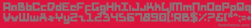 DridHerder Font – Gray Fonts on Red Background