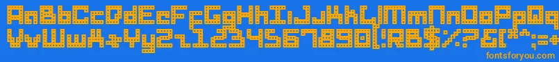 DridHerder Font – Orange Fonts on Blue Background