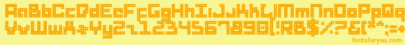 DridHerder Font – Orange Fonts on Yellow Background