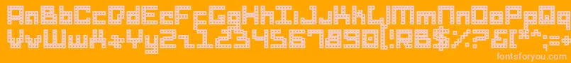 DridHerder Font – Pink Fonts on Orange Background