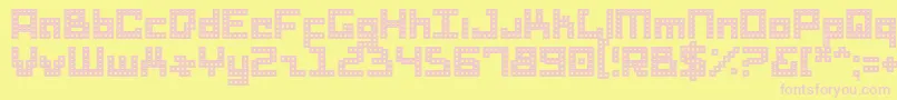 DridHerder Font – Pink Fonts on Yellow Background