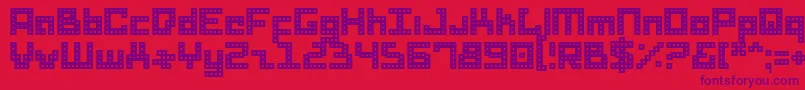 DridHerder Font – Purple Fonts on Red Background