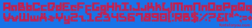 DridHerder Font – Red Fonts on Blue Background