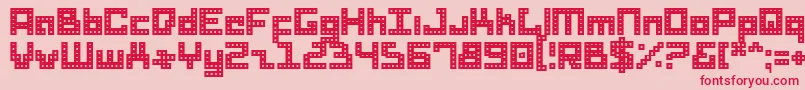 DridHerder Font – Red Fonts on Pink Background