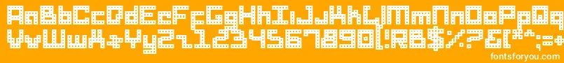 DridHerder Font – White Fonts on Orange Background
