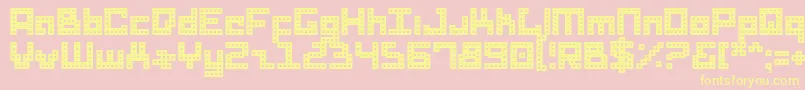 DridHerder Font – Yellow Fonts on Pink Background