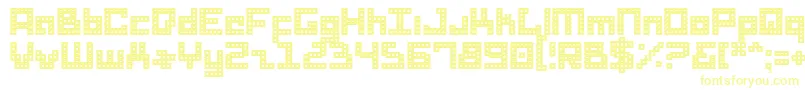 DridHerder Font – Yellow Fonts on White Background