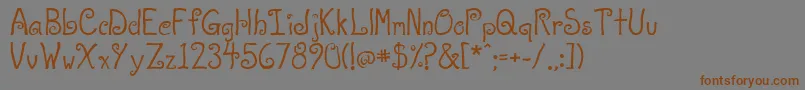 Atlove Font – Brown Fonts on Gray Background