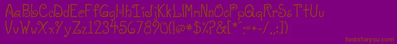Atlove Font – Brown Fonts on Purple Background