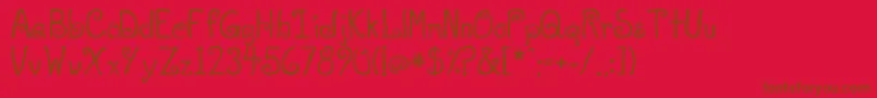 Atlove Font – Brown Fonts on Red Background