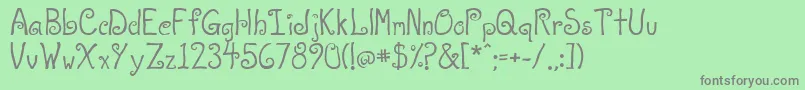 Atlove Font – Gray Fonts on Green Background