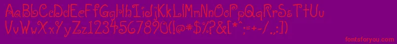 Atlove Font – Red Fonts on Purple Background