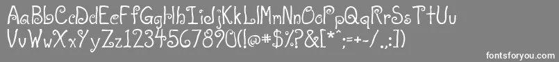 Atlove Font – White Fonts on Gray Background