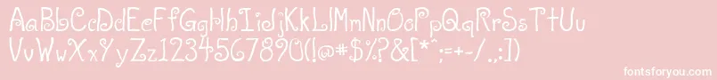 Atlove Font – White Fonts on Pink Background