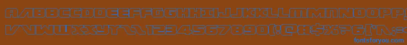 Шрифт Federalescortout – синие шрифты на коричневом фоне