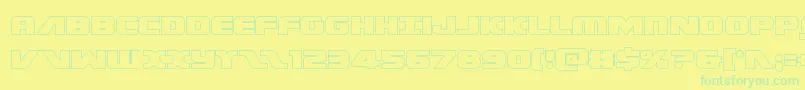 Federalescortout Font – Green Fonts on Yellow Background