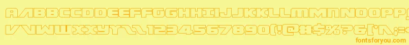 Federalescortout Font – Orange Fonts on Yellow Background