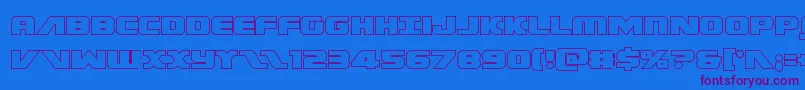 Federalescortout Font – Purple Fonts on Blue Background