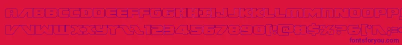 Federalescortout Font – Purple Fonts on Red Background