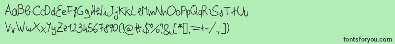 Effenewversion Font – Black Fonts on Green Background