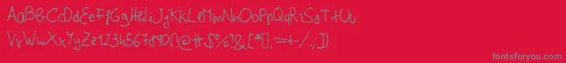 Effenewversion Font – Gray Fonts on Red Background