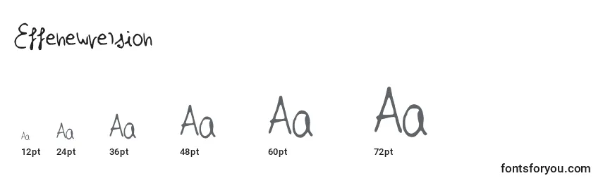 Effenewversion Font Sizes