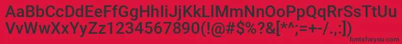 乯潤汥卣物灴 Font – Black Fonts on Red Background