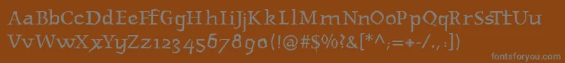 Romanwoodcut Font – Gray Fonts on Brown Background