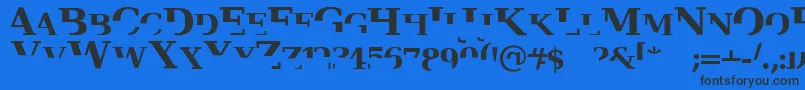 Шрифт Veru – чёрные шрифты на синем фоне