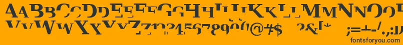 Veru Font – Black Fonts on Orange Background