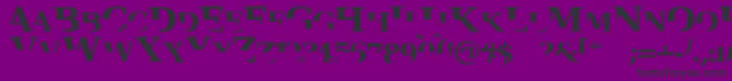 Шрифт Veru – чёрные шрифты на фиолетовом фоне