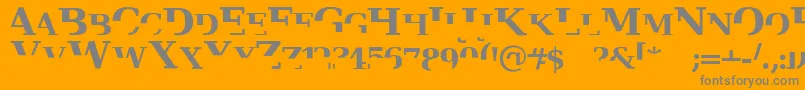 Veru-Schriftart – Graue Schriften auf orangefarbenem Hintergrund