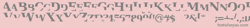 フォントVeru – ピンクの背景に灰色の文字