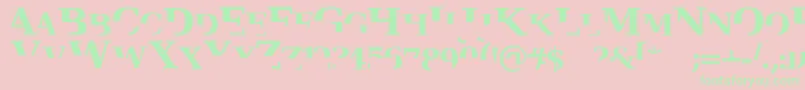 Veru Font – Green Fonts on Pink Background