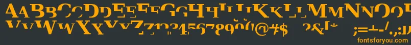 Шрифт Veru – оранжевые шрифты на чёрном фоне