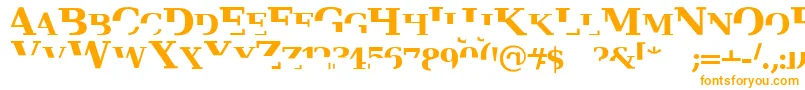 Veru Font – Orange Fonts on White Background