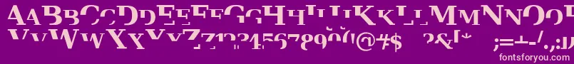 Veru Font – Pink Fonts on Purple Background