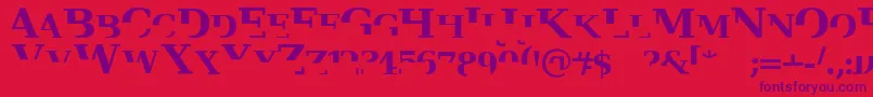 Veru Font – Purple Fonts on Red Background