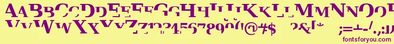 Veru Font – Purple Fonts on Yellow Background