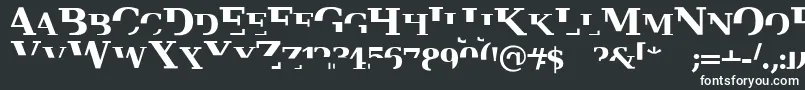 Veru-fontti – valkoiset fontit mustalla taustalla