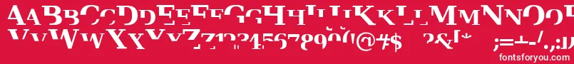 Veru Font – White Fonts on Red Background