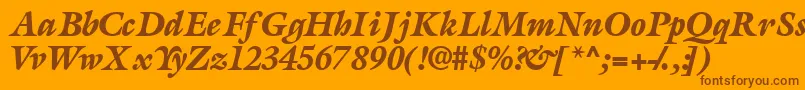 AcanthusblacksskItalic Font – Brown Fonts on Orange Background