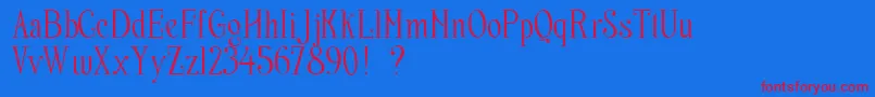 NereaFreeFont Font – Red Fonts on Blue Background