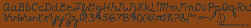 Shragscript Font – Black Fonts on Brown Background