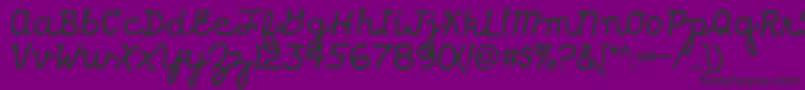 Shragscript Font – Black Fonts on Purple Background