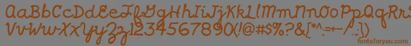 Shragscript Font – Brown Fonts on Gray Background